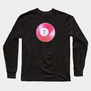 Y2K Pink 7 Ball Print Long Sleeve T-Shirt